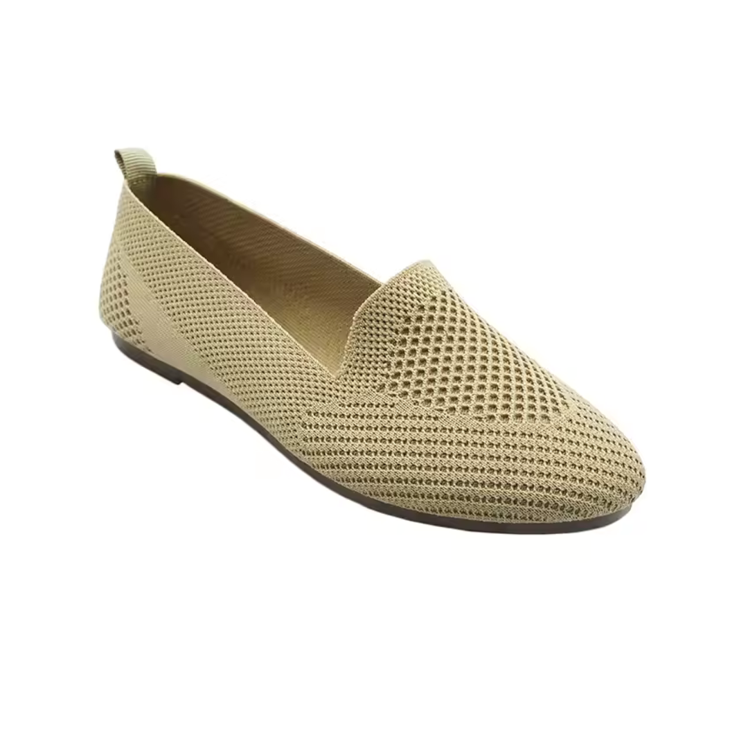 Mocassins légers femme en maille respirante, semelle souple antidérapante