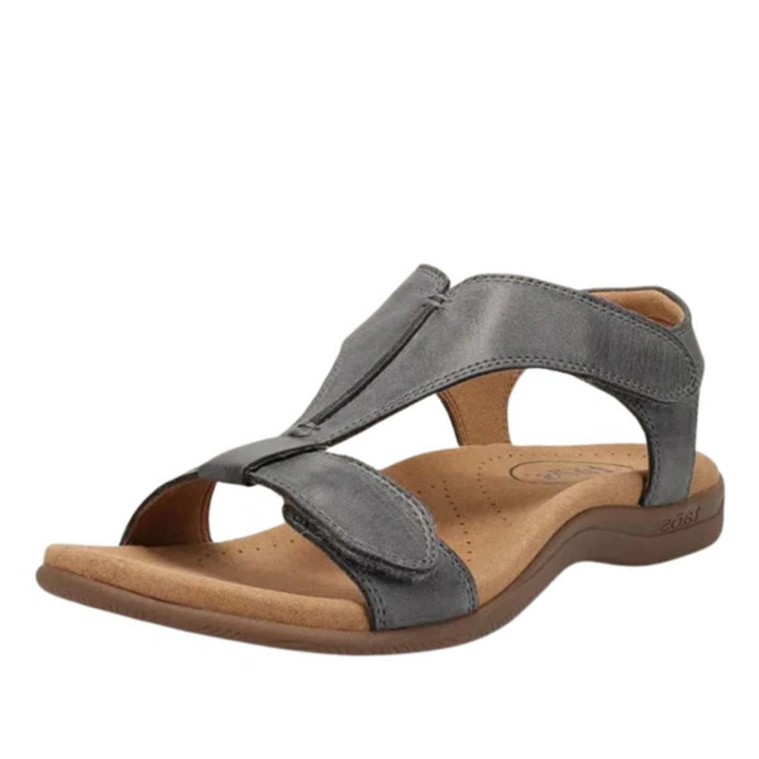 Sandales femme confort corail à bride velcro ajustable et semelle ergonomique antidérapante