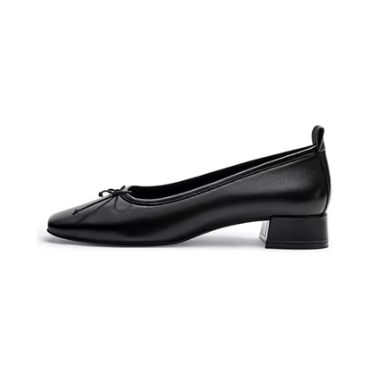 Ballerines en cuir pour femmes, avec une semelle en caoutchouc antidérapante