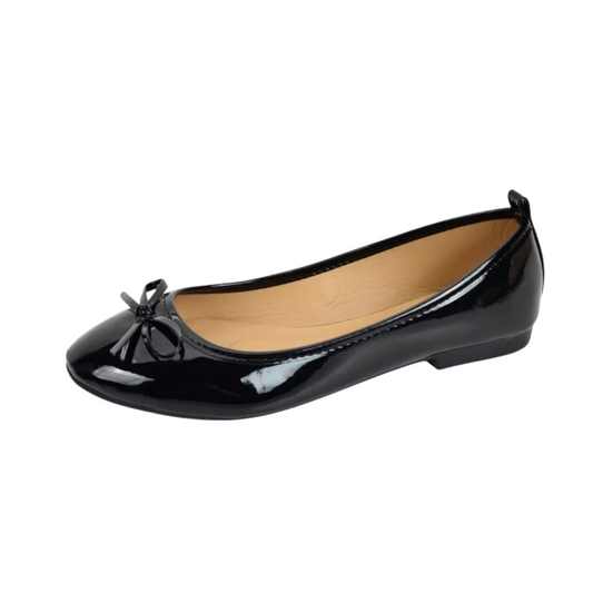 Ballerines en cuir verni pour femme au style ballet chic