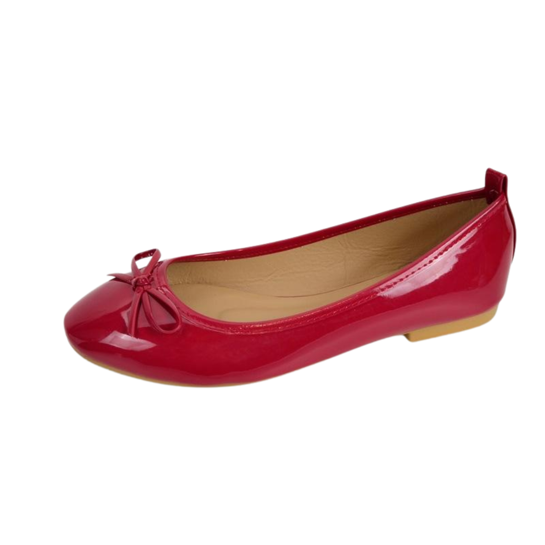 Ballerines en cuir verni pour femme au style ballet chic