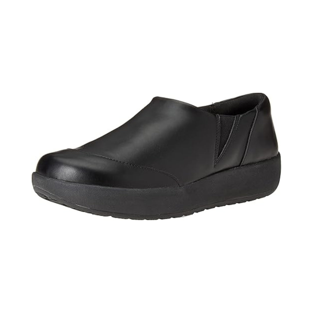 Chaussures de service antidérapantes pour femme en cuir