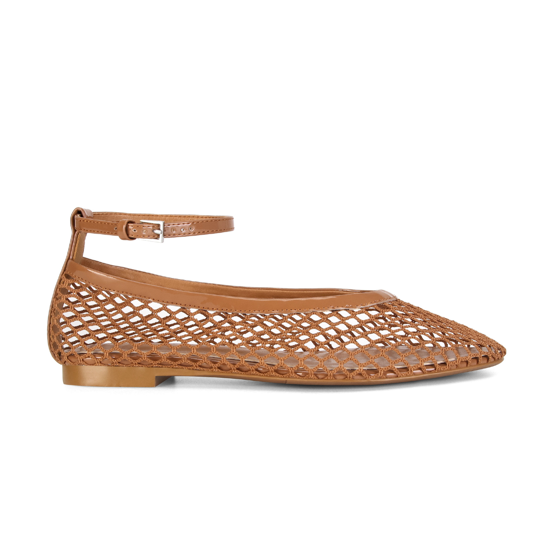 Chaussures en maille résille pour femme avec un bout rond