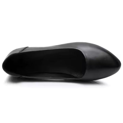 Chaussures femme en cuir de vache véritable à talon carré moyen