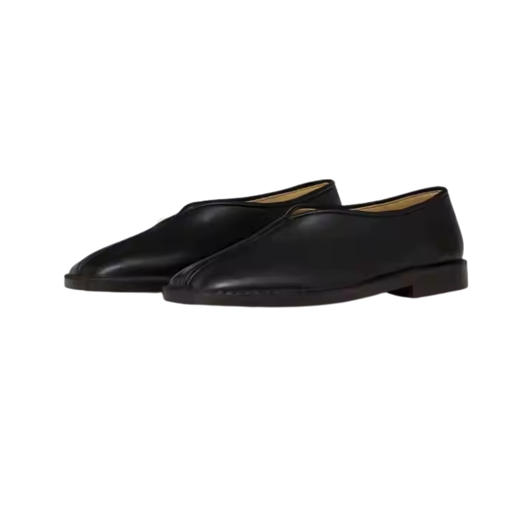 Chaussures féminines en maille de luxe avec un bout carré