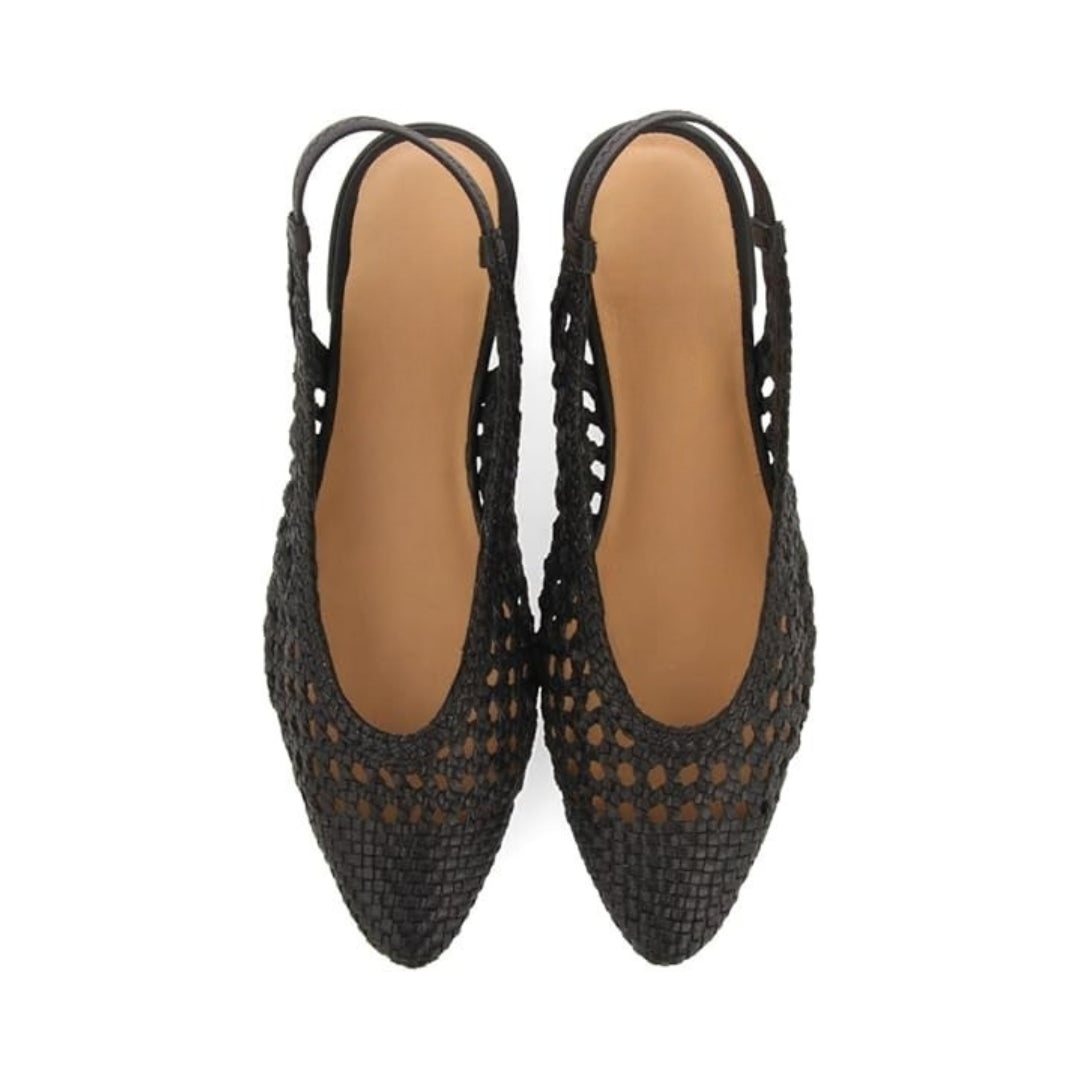 Ballerines en cuir pour femmes, pour une élégance tressée et un confort durable