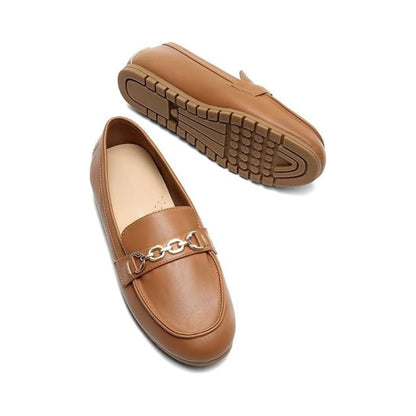 Chaussures Plates Décontractées en Cuir, Légères et Confortables pour la Marche ou le Travail