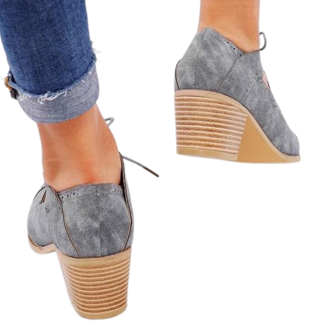 Bottines Rétro pour Femme en Daim