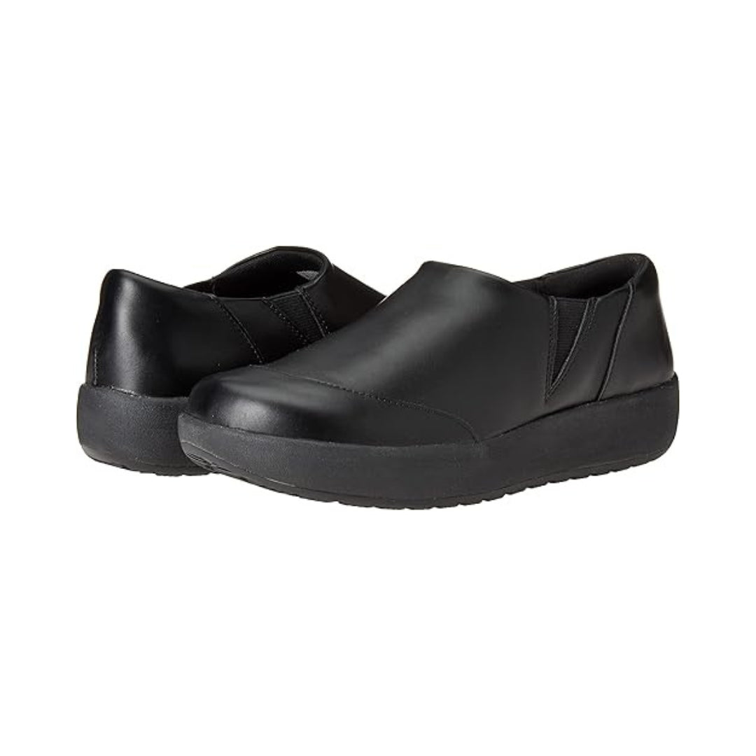 Chaussures de service antidérapantes pour femme en cuir